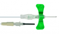 367344 Набор для взятия крови BD Vacutainer® Push Button с безопасно убирающейся иглой  - 21G x 0.75" - 12" (0,8ммх19мм, длина катетера 305 мм), люер-адаптер, зеленые "крылышки", 50 шт/уп.