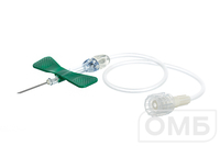 Игла-бабочка VACUETTE "SAFETY" 21Gх3/4" 19 см, зеленая, 0,8х19 мм, 50 шт/упак, 450091