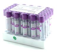 Вакуумные пробирки c ЭДТА К2 EDTA K2 Tube (фиолетовая крышка, SCB) 9 мл, 16х100 мм, 50 шт/уп
684090212
