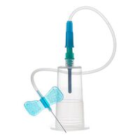 Игла-бабочка с защитным механизмом от укола Lind-Vac 23G x 3/4'' x 7'' 0.6 мм х 19 мм, длина катетера 19 см, голубая, 100 шт/уп
SS2307